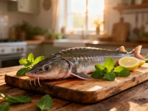 Pieczona czerwona papryka i suszona żółta cukinia w drewnianej misce jako kolorowa alternatywa dla pomidorów w sosach.