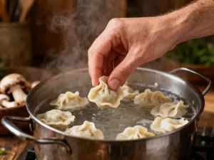 Złociste plastry grillowanego sera halloumi z miodem i świeżą miętą na drewnianej desce w śródziemnomorskim klimacie.
